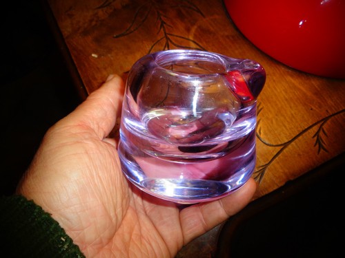 Superbe massif cendrier verre - massif,
