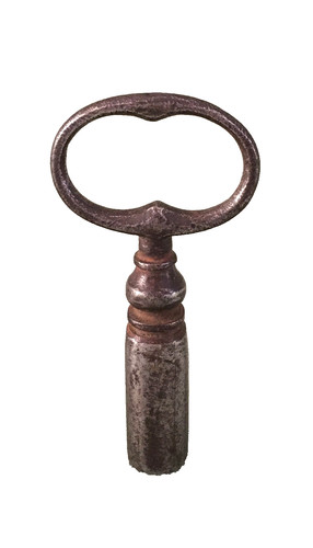 Ancienne clef horloge carré - clef, d'horloge