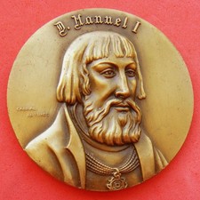 King D. Manuel I of Portugal The Fortunate Monarchy Collection Bronze Medal!