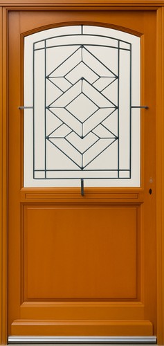 Porte entrée bois vitrée - porte,