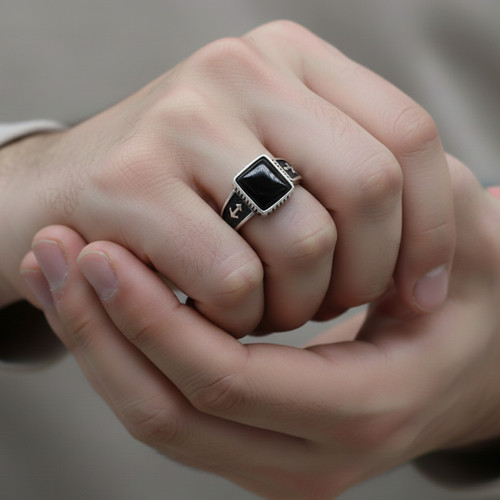 Bague chevalière homme - bague, argent