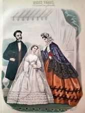 Gravure De  Mode XIXème Mode Vraies Musée Dès Familles Robe Communion Laure Noël