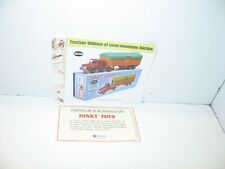 1 card + certificate DINKY TOYS ATLAS repro ref 36 B Willéme semi-trailer early