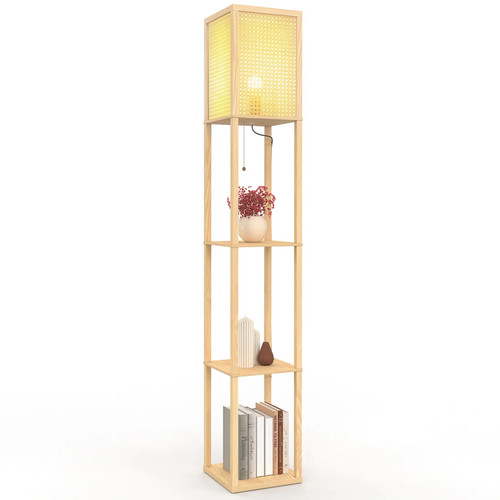 Lampadaire naturel bois - naturel,