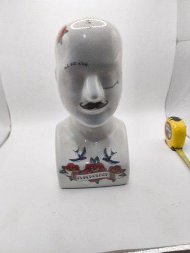 Phrenology tattooed ceramic - phrenology,