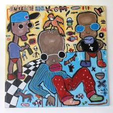 Contemporary African Art - Painting Painting Artist Libyan Lougue "Entente Bar"
