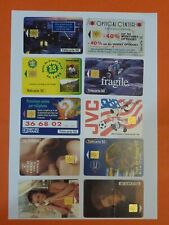 LOT NO. 3 - 10 EMPTY PHONE CARDS UNIT FRANCE TELECOM WITH 1 RARE!!!