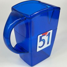 Vintage French Bistro Cafe Translucent Blue Plastic Pastis 51 Unusual Jug