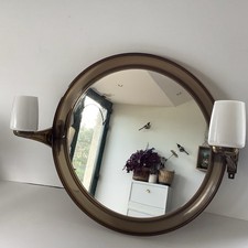 Vintage 1970s Grosfillex Double Wall Sconce Swivel Smoked Plexi France
