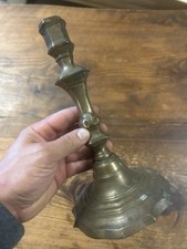 Bougeoir Bronze Doré Louis XV Ancien Château Chandelier Coquille