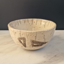 Bol En Céramique RAKU Signé