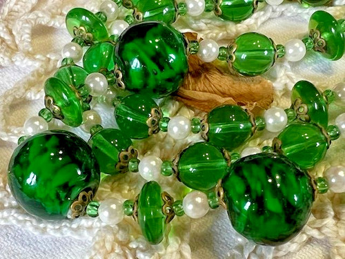 Collier perles verre venise - collier, &