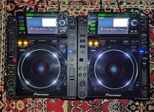 Pioneer DJ CDJ-2000 Pair Black with Power Cable Tested and Working DJ Turntable