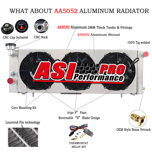 Aluminium radiateur shroud - aluminium,