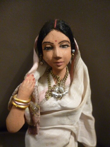 Poupée ancienne hindou - ancienne, sari