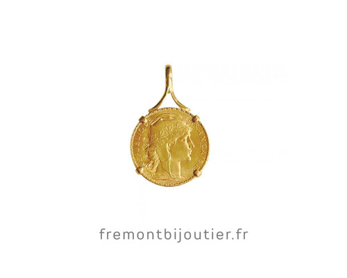 Pendentif pièce or jaune - pendentif,