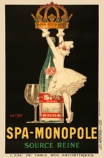 Spa-Monopole Source Reine by Jean d' Ylen Art Print Vintage Advertisement Poster