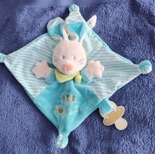 Doudou Plat lapin vétir bleu