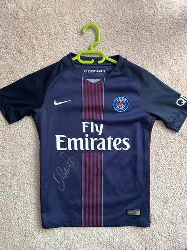 Maillot foot psg dédicacé - foot,
