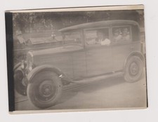 Vintage Photo ?️ Smiling Family Peugeot 201 Forest Road Country 1930s