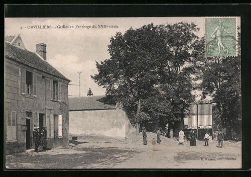 Cpa orvilliers grilles fer - orvilliers,,
