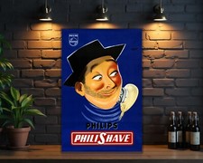 PHILIPS Philishave Electric Shaver Hevay Metal Sign – XXL (60x40 cm)