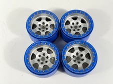4x Used Discontinued SSD RC 2.2 Rock Racer Beadlock Wheels Silver Axial Traxxas