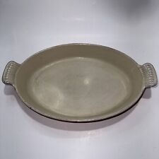 Le Creuset #32 Orange Enameled Cast Iron Au Gratin Oval Baking Casserole Dish