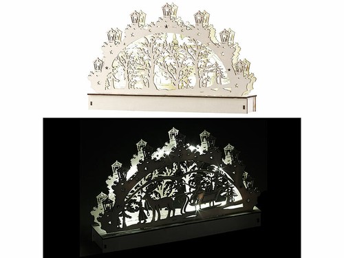Arche lumineuse bois motif - arche, en