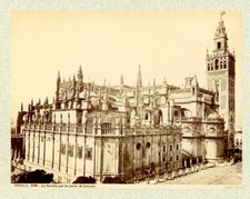 Laurent. Spain, Sevilla, La Giralda por la parte de Lavante Vintage albumen pr