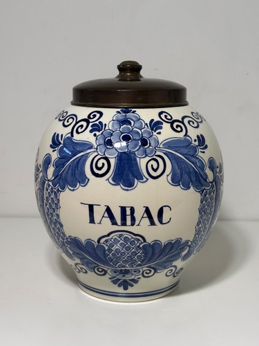 Pot tabac delfts blauw - pot,