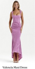 HOUSE OF CB 'Cesca' Rose Pink Floral Maxi Dress /Size XS-US 2-4 /PA2954