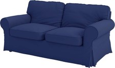 Slipcover for  IKEA Ektorp Two Seat Loveseat Sofa Cover HomeTown Dark Blue