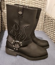 Harley-Davidson Motorcycle Stratus Leather Harness Biker Men Boots Sz 10 D96310