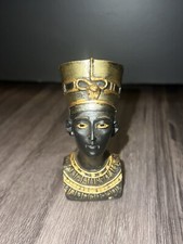 Statue, Egyptian Figure Mini Bust Of Nefertiti Resin