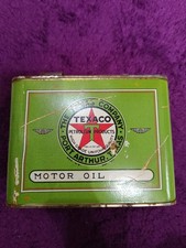 Ancien bidon d'huile moteur Texaco reproduction : patine rouille naturelle...