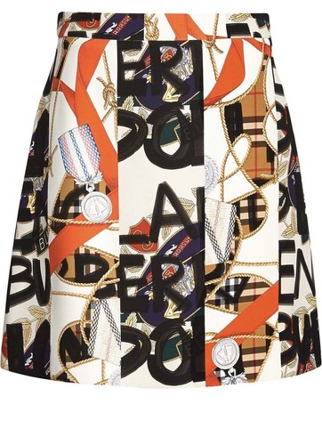 Burberry mini jupe imprimée - burberry,