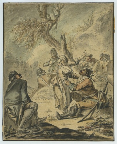 Dessin xviiie cantinière - dessin, xviiie.