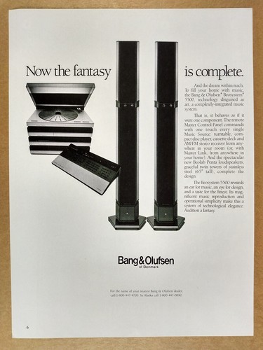 1986 bang olufsen - &, beosystem