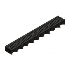 Caniveau polypropylène avec grille passerelle Microgrip PP - Hexaline 100 ACO