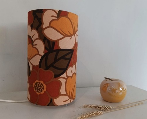 Lampe tube imprimé fleurs