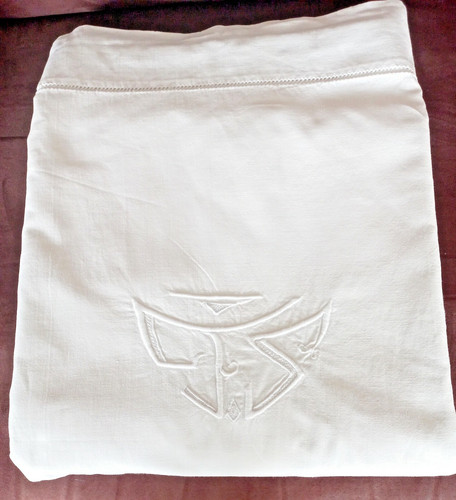 Drap ancien lin blanc - en,