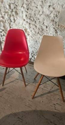 Chaises rouge blanc - ou,