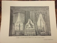 Photo ancienne "Chambre à coucher Second Empire" Album de Tapissier de l'Époque.
