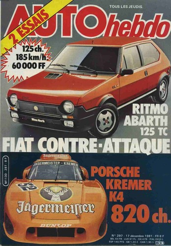 Auto hebdo 297 12 1981 - n°297, 17/12/1981
