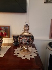 lampe à pétrole faïence de