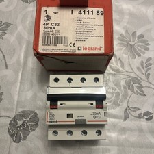 DISJONCTEUR DIFFERENTIEL TETRA 32A 30mA TYPE AC, 411189 LEGRAND 32AMPERES 4POLES