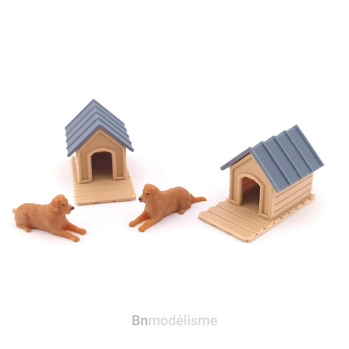 Chiens niches 1 - niches,, 1/87
