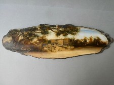 plaque de bois lithographiée, souvenir de Toulouse, 1900