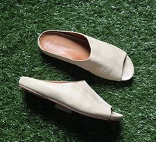 L'Amour Des Pieds Tan Buttersoft Leather Slide Mule Sandals Women's 9M